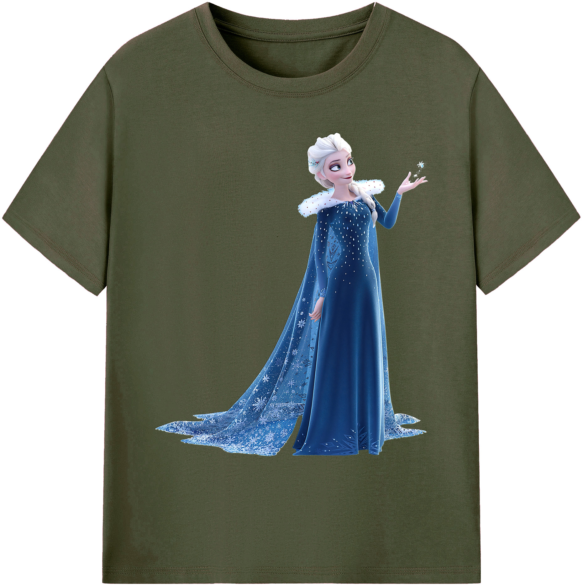 （画像用） アナと雪の女王 アンナ エルサ Frozen Anna Elsa 綿100％ メンズ半袖Tシャツ｜肌触りやわらか＆通気性